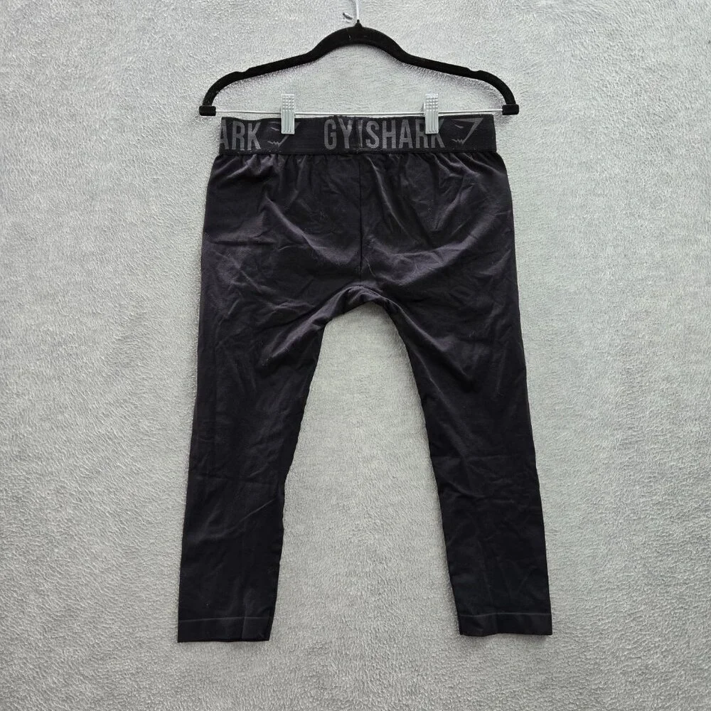 Gymshark Men Activewear‎ Pants M Black Elastane Nylon Running Legging Logo 18